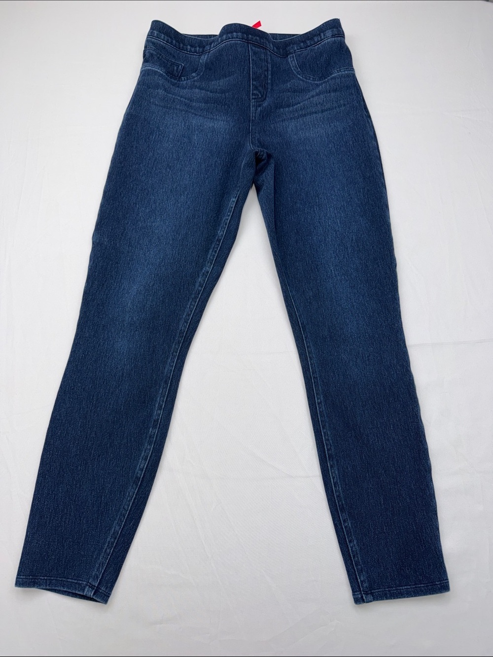 SPANX Dark Wash Pull-On Skinny Stretch Jeans